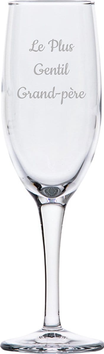 Champagneglas gegraveerd - 16,5cl - Le Plus Gentil Grand-père