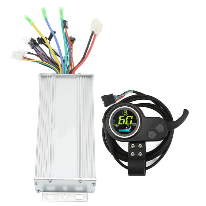48V 60V 1000W Elektrische Scooter Motor Controller Kit met 2 in 1 Rond Kleuren LCD Paneel Duim white