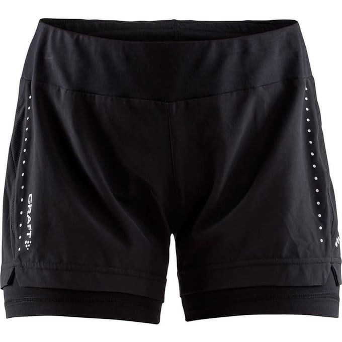 Craft - Maat M - Essential 2-in-1 Sportbroek Dames - Black