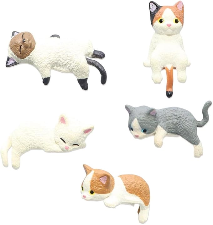 Dailygoods - Set van Schattige Mini Kattenfiguren voor Auto-interieurdecoratie