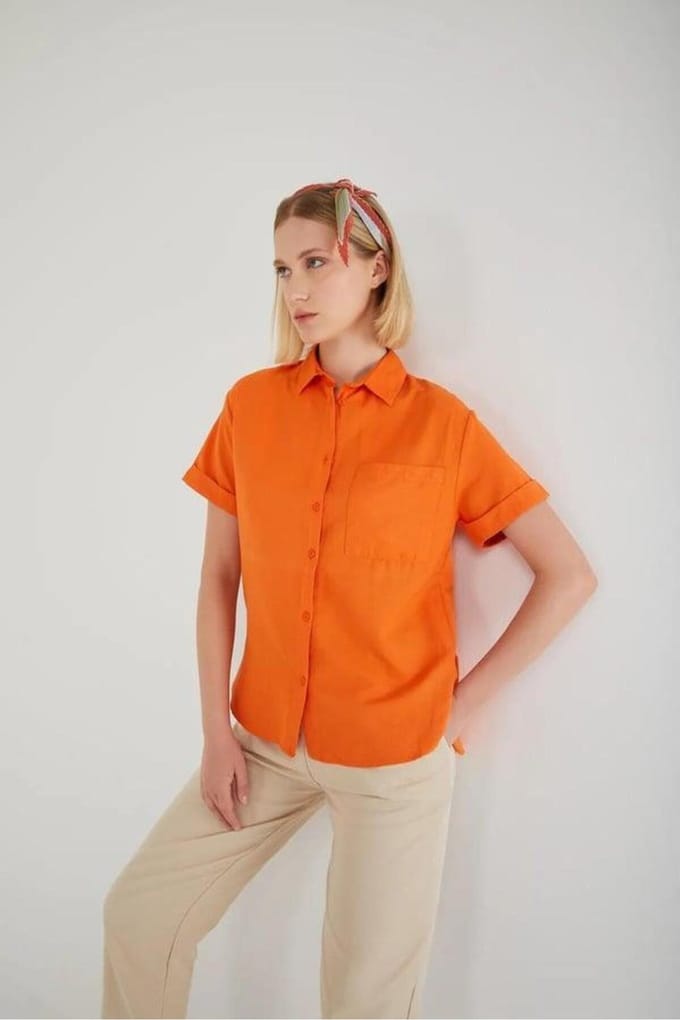Korte Mouwen Shirt met Zakken