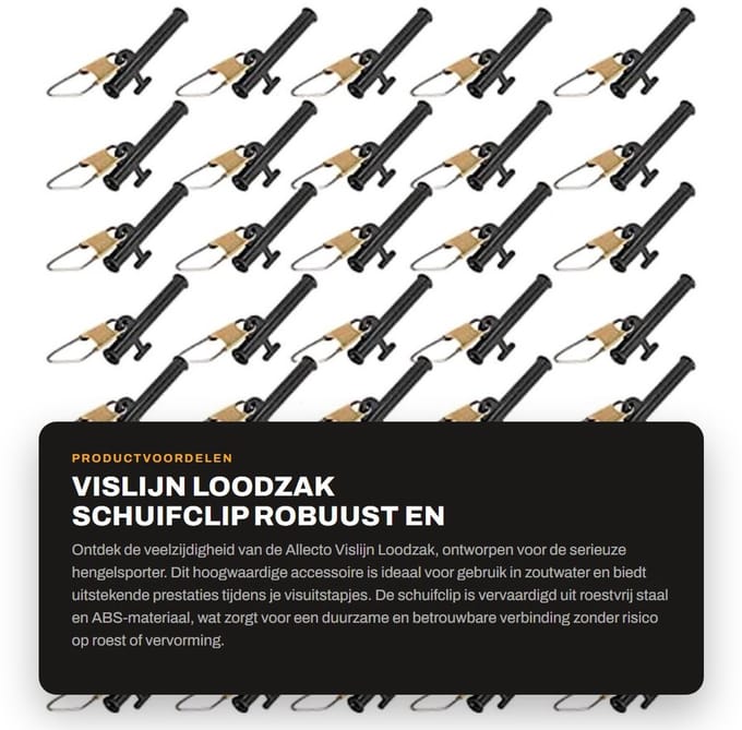 Dailygoods- Loodzak 4 Stuks - Robuust Metaal/ABS - Schuifclip