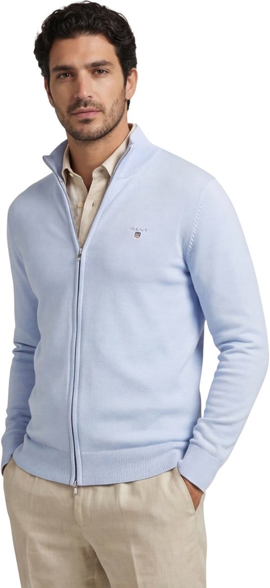 Gant vest lichtblauw