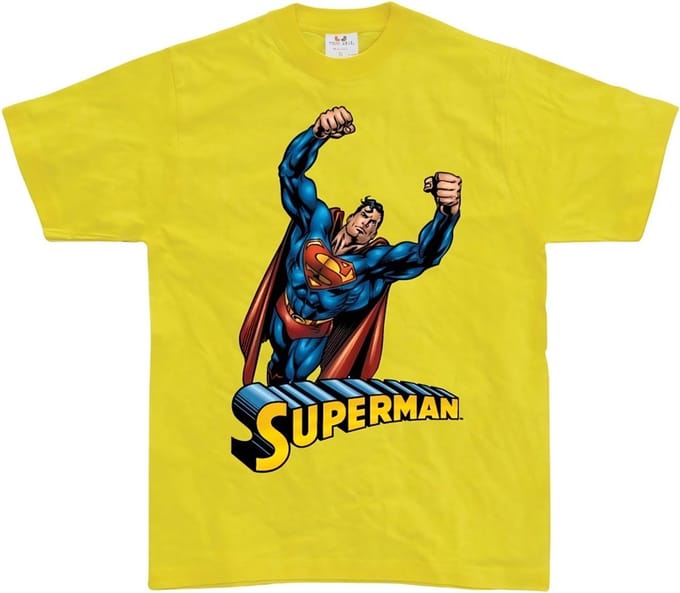 Superman Flying T-shirt geel