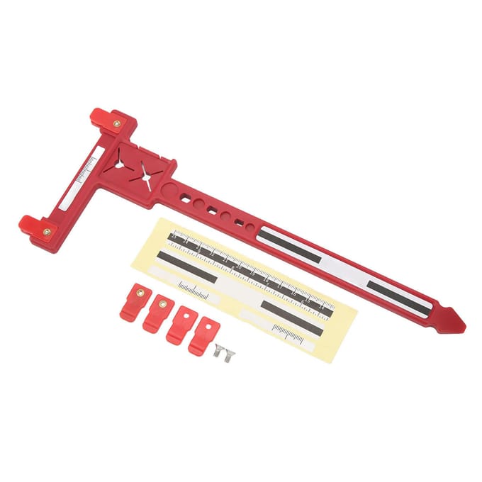 Pijl Meet T-Liniaal Plastic Nauwkeurig Compound Recurve Boog Afstel T-Liniaal voor Boogschieten Rood rood