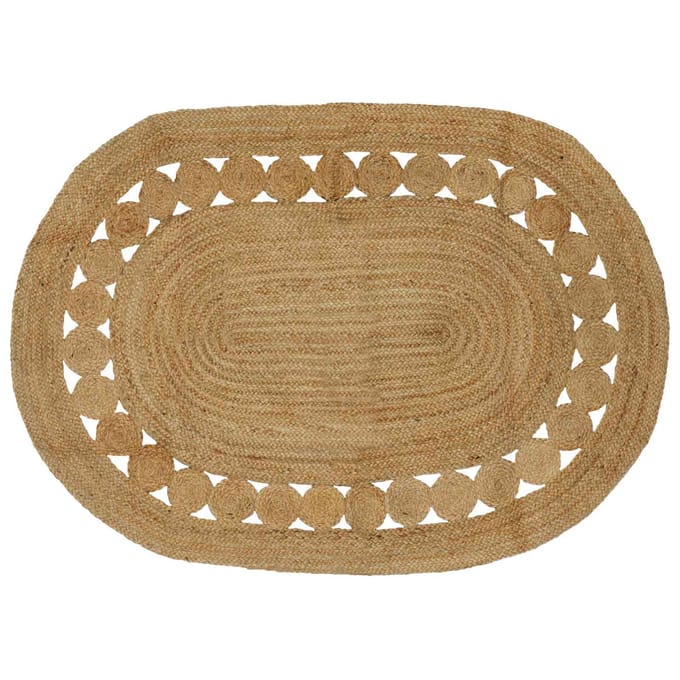 vidaXL - Vloerkleden - Naturel - 122 - x - 183 - cm - Jute