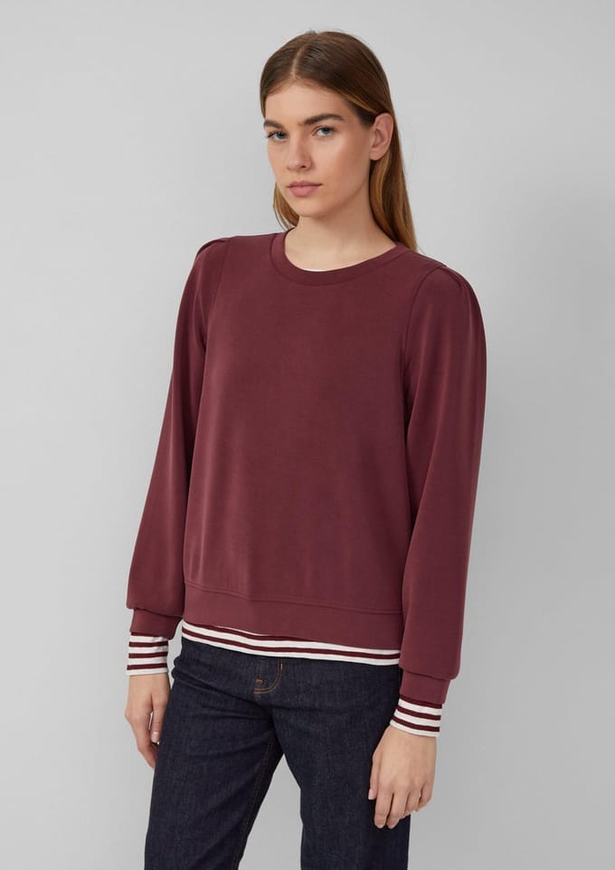 s.Oliver Sweatshirts Burgundy Taglia: 36 | Maglioni a maglia Outlet | Donna | Marrone