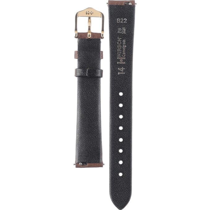 Hirsh Horlogeband Camelgrain Bruin - Leer - 14mm