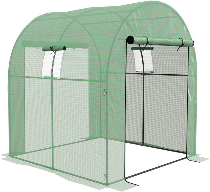 Outsunny Tunnelkas - PE - 180x180x200cm - Groen