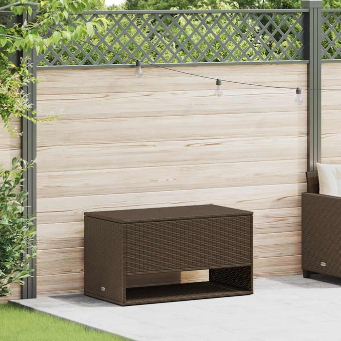vidaXL - Opbergbox - voor - buiten - 100x55x55,5 - cm - poly - rattan - bruin