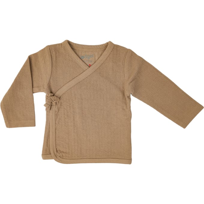 Overslag truitje beige - Maat 68 - 100% biologisch katoen - Elastisch