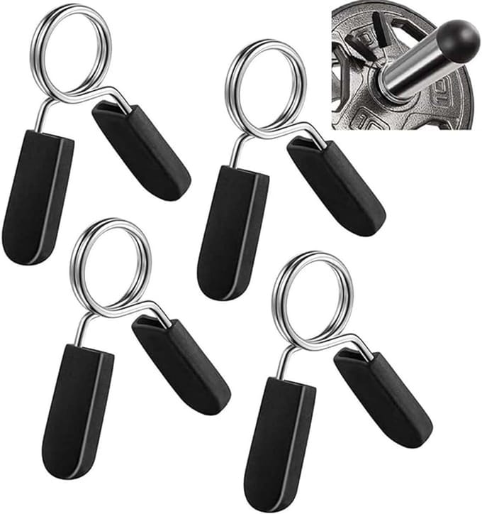 Set van 4 Veerclips Sluitingen 25mm voor Standaard Halterstang en Dumbbells