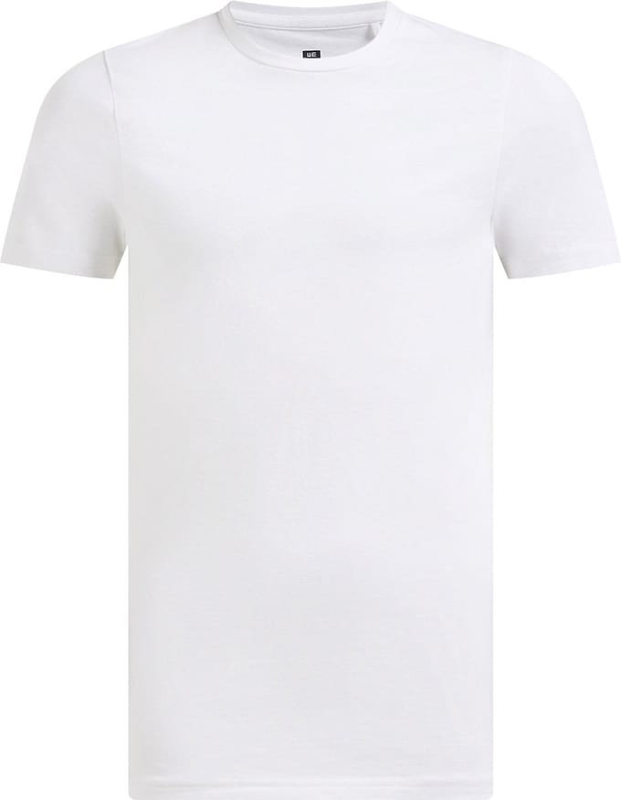 WE Fashion Jongens basic T-shirt met ronde hals van katoenmix