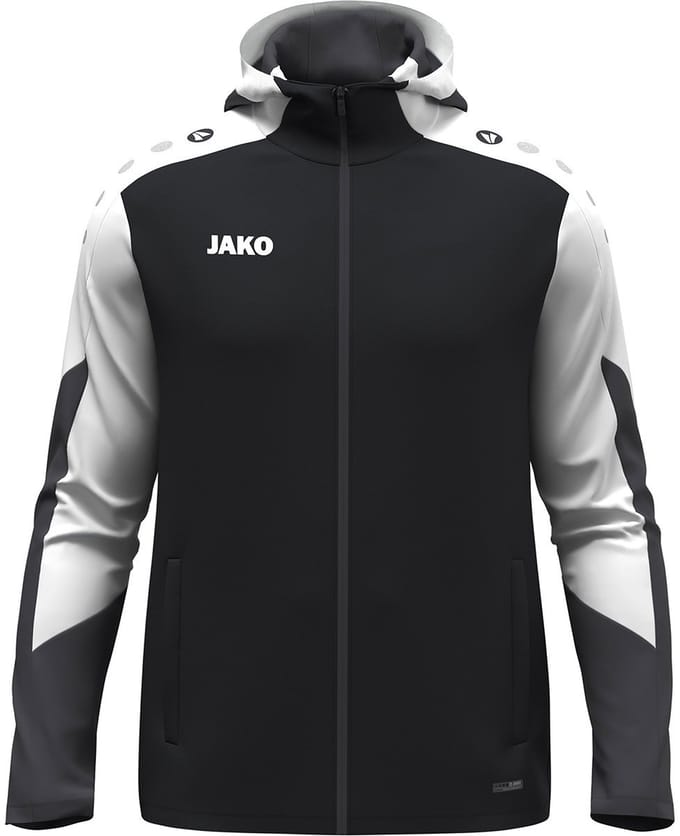 Jako Dynamic Jas Met Kap Heren - Zwart / Wit / Antraciet | Maat: M