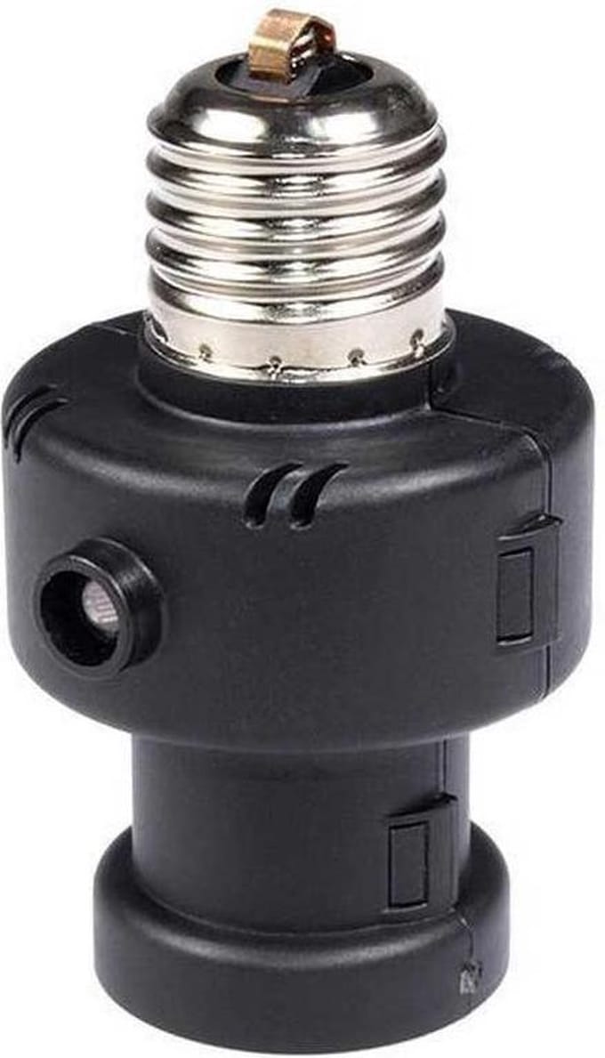 Schemer schakelaar + timer - E27 fitting- zwart