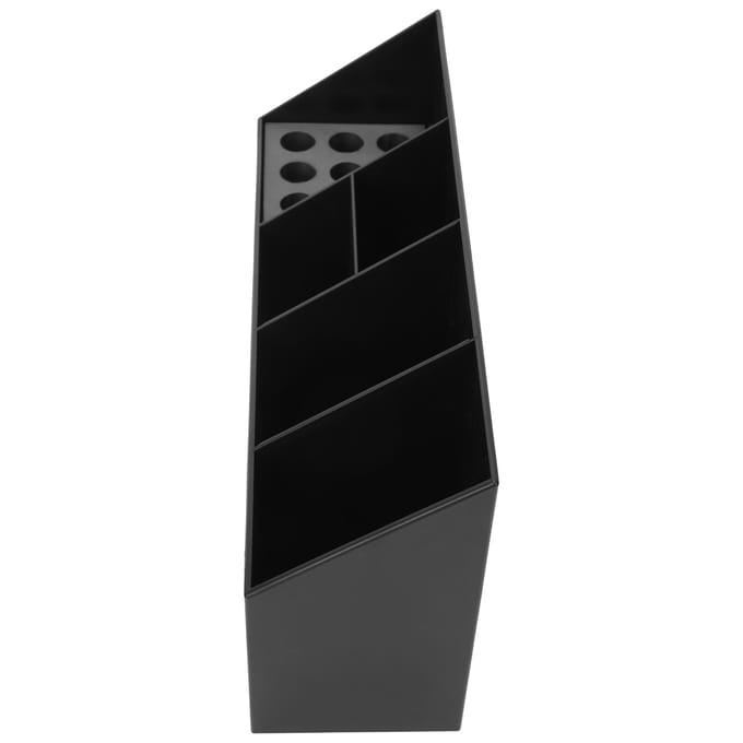 Boîte de rangement pour ciseaux, peignes, pinces à cheveux, outils de coiffure, noir noir