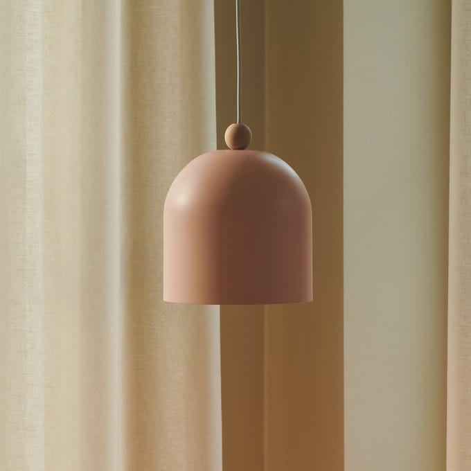 Nordlux Hanglamp Gaston, kap van metaal, rosé