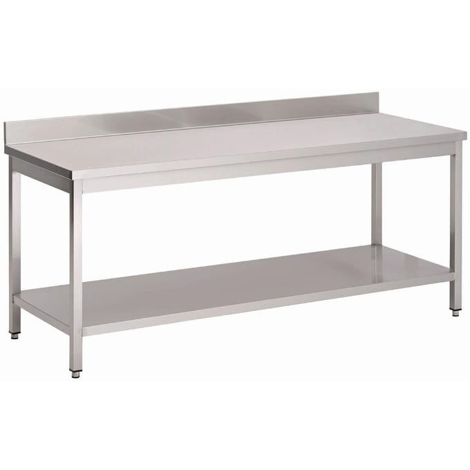 Werktafel - RVS - Onderblad - Achteropstand |140cm Breed GN133 - Horeca & Professioneel