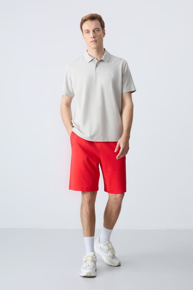 Heren Katoenmix Sweatershorts