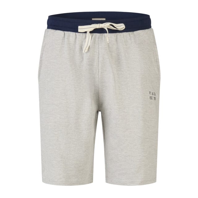 Phil & Co Heren Korte Pyjama Set Shortama Donkerblauw/Grijs Gestreept - Maat XL
