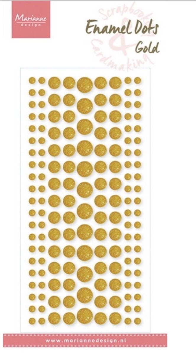 Marianne Design Decorations Enamel Dots Gold Glitter