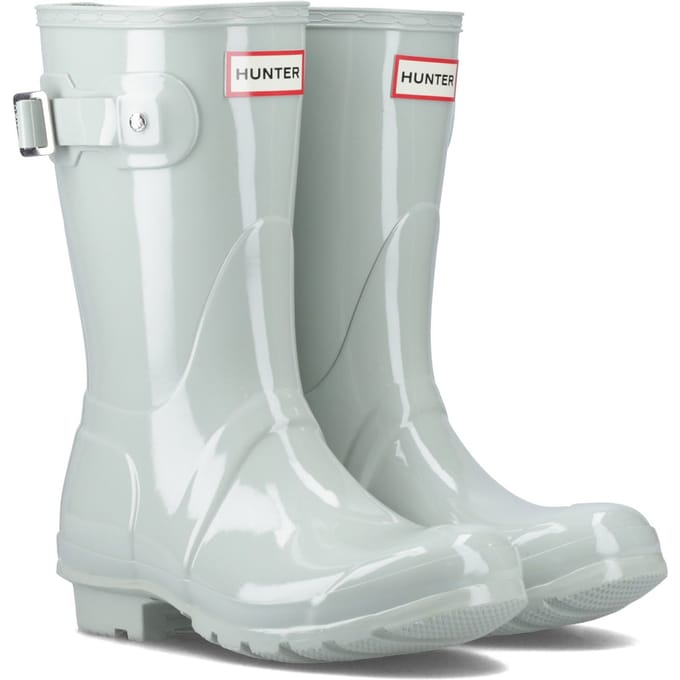 Hunter Original Short Rubberen Dameslaarzen In Zeegroen