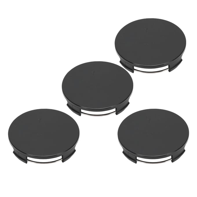 4 STUKS 65MM 2.6 Inch Wielnaafdoppen Anti-vallende Bevestiging 62.2mm ID Universele Naafmiddenafdekking Zwart zwart