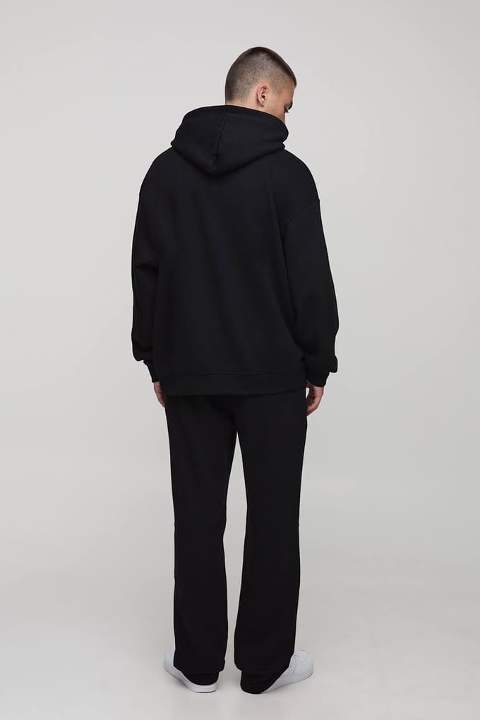 Essential Oversized Over the Head Hoodie | Black | Size Small