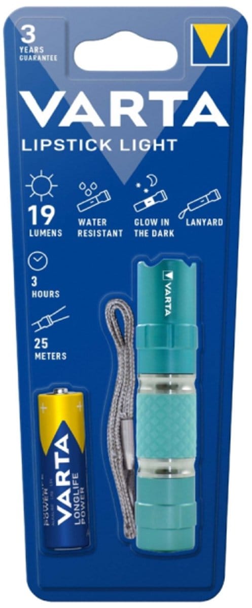VARTA LED Zaklamp Lipstick Light - turquoise of roze