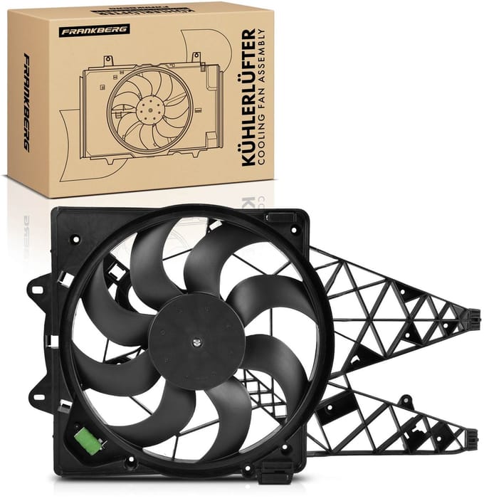 Frankberg 1x Motorradiateur Enkele ventilator