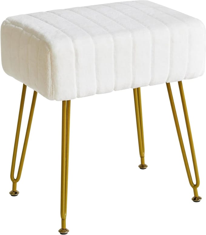 CRLYN® Kaptafel Stoel - Make-up Stoel - Make-up stoel - Wit