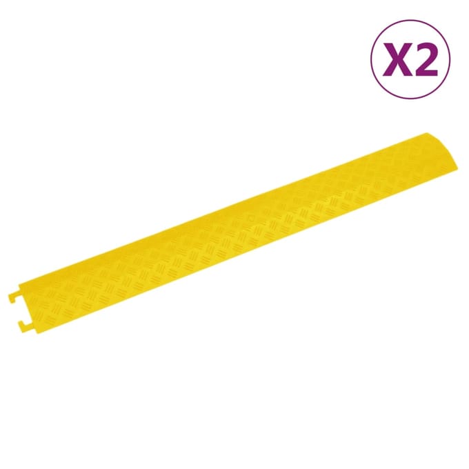 vidaXL - Kabelbeschermers - drempel - 2 - st - 98,5 - cm - geel