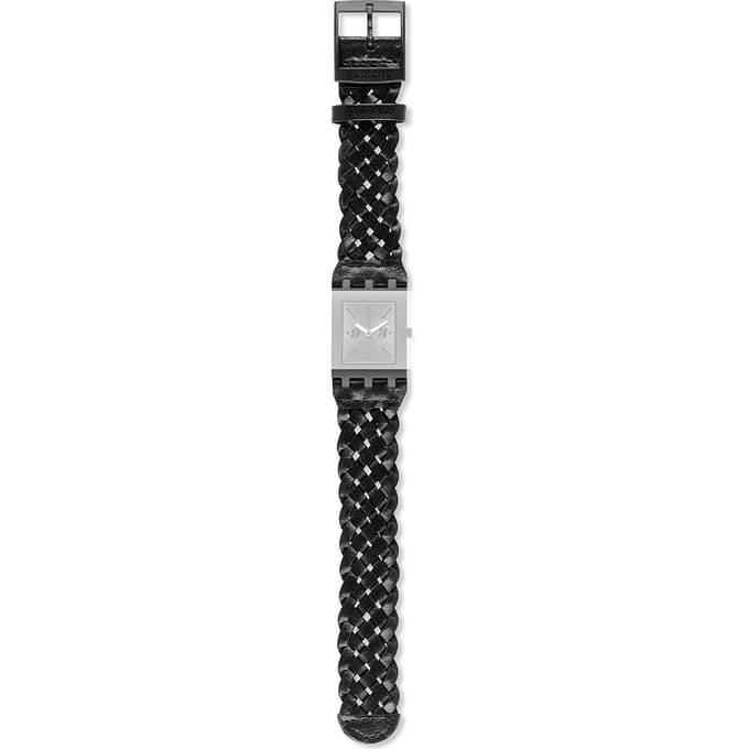 Swatch Plastic - Square SUB 18mm ASUBB124 SUBB124 Black Braid band