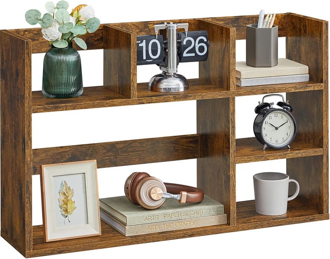 MAZAZU - Bureaukast - 6 Vakken - Bruin - 80x20x50