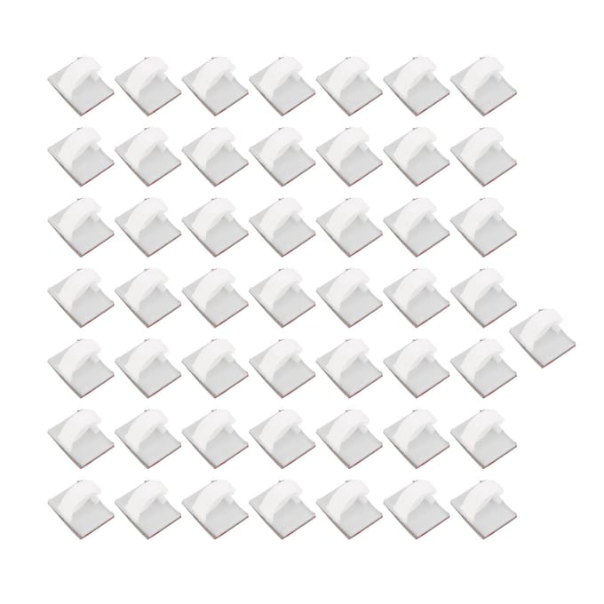 50 STuks Set Zelfklevende Kabelclips Beheer Wit Automobiel Componenten voor Lijn 5mm0.2in Breed