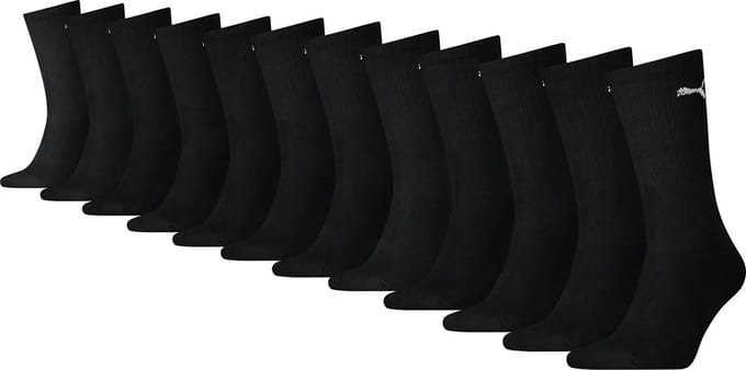 Puma - Unisex Crew Sokken - 12 Pack - Maat 35-38