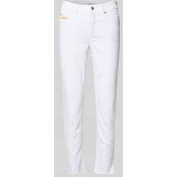 slim fit jeans met rafelzoom model 'PIPER SHORT'
