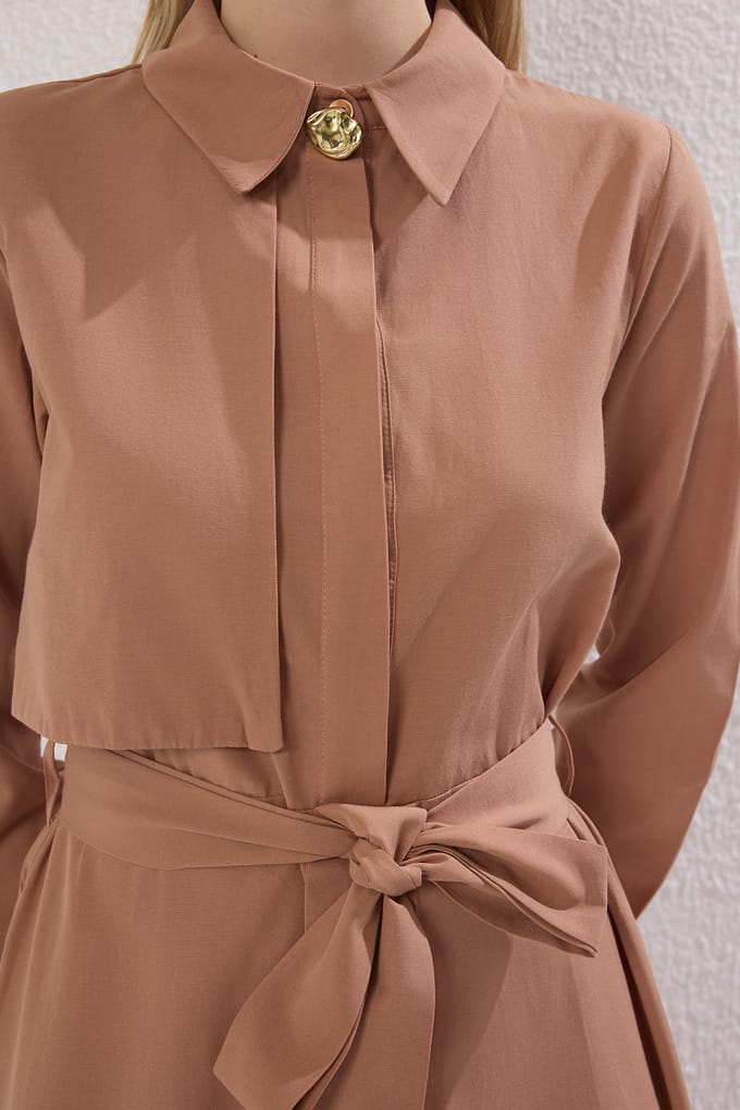 Damesjurk, recht model, lang, casual/dagelijks, normaal formaat, met hijab