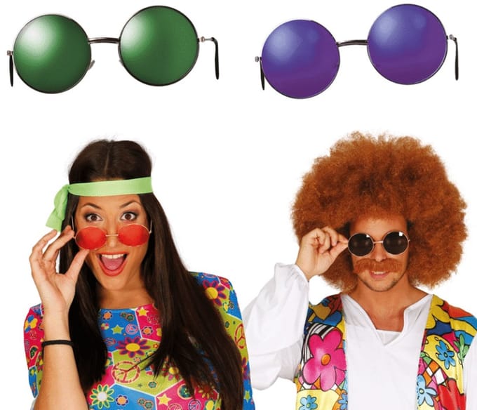 Fiestas Guirca - Feestbril - Large Hippie - assorti - 4 stuks