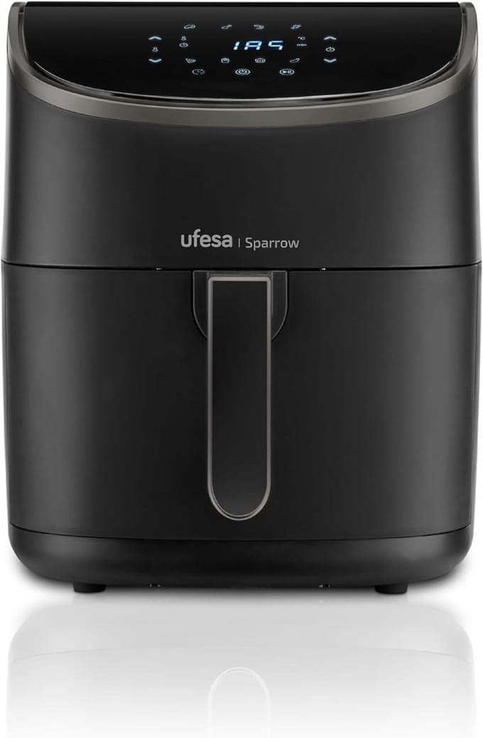 Heteluchtfriteuse - Airfryer - Gezond Koken - 8 Programma's - 6 Liter - Zwart