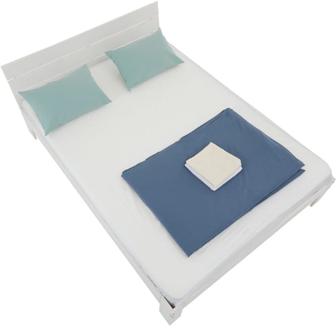 Massief houten bed THOMAS 140x190 cm, wit grenen