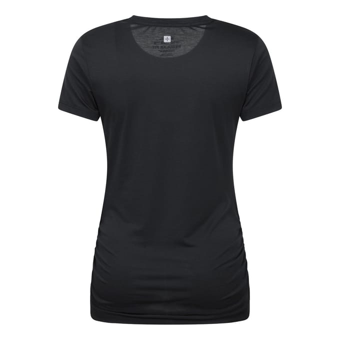 Mountain Warehouse Dames Actieve Ruched Longline T-Shirt (Zwart)