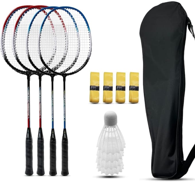 ApexArte® Complete Badminton Set - Draagbaar Badminton Net