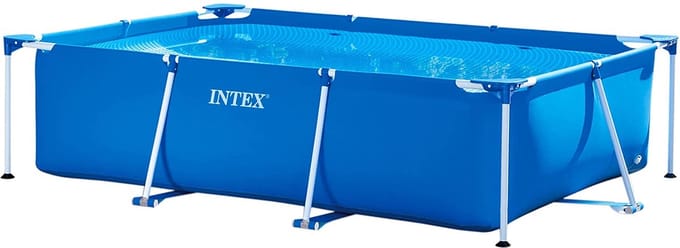Intex - Rechthoekig buitenzwembad - Blauw frame zwembad buiten
