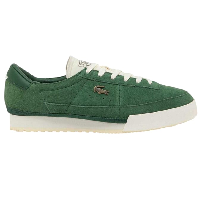 Lacoste Heren Aura Retro Leren Sneakers (Groen/Wit)