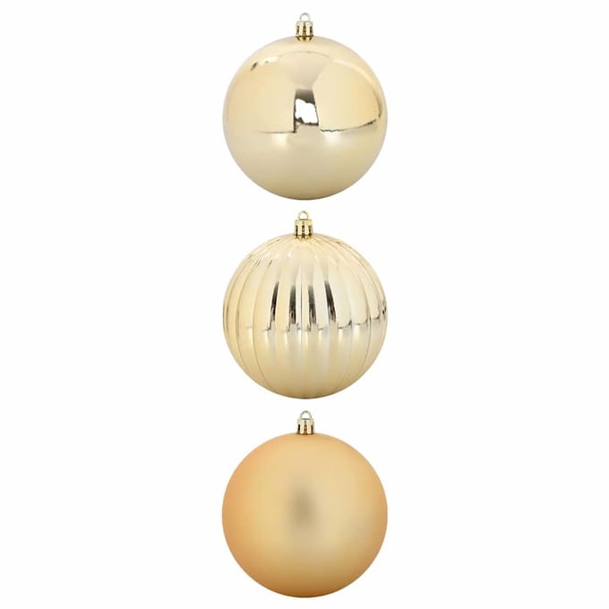 vidaXL - Kerstbal - Set - XXL - 3 - st - Goud - Ø - 25 - cm - Kunststof