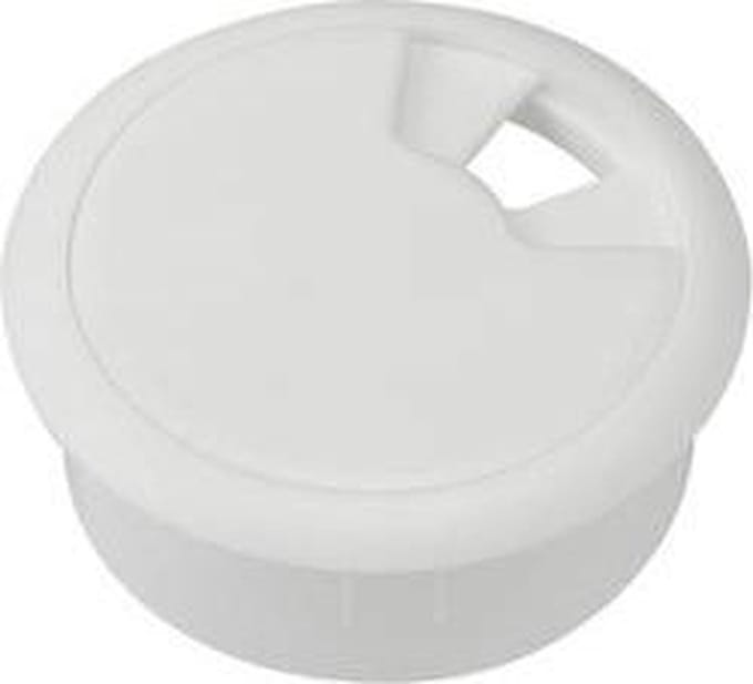 TRU COMPONENTS WP50BK Kabeldoorvoering Voor werkblad Montagegat: 50 mm ABS Wit 1 stuk(s)