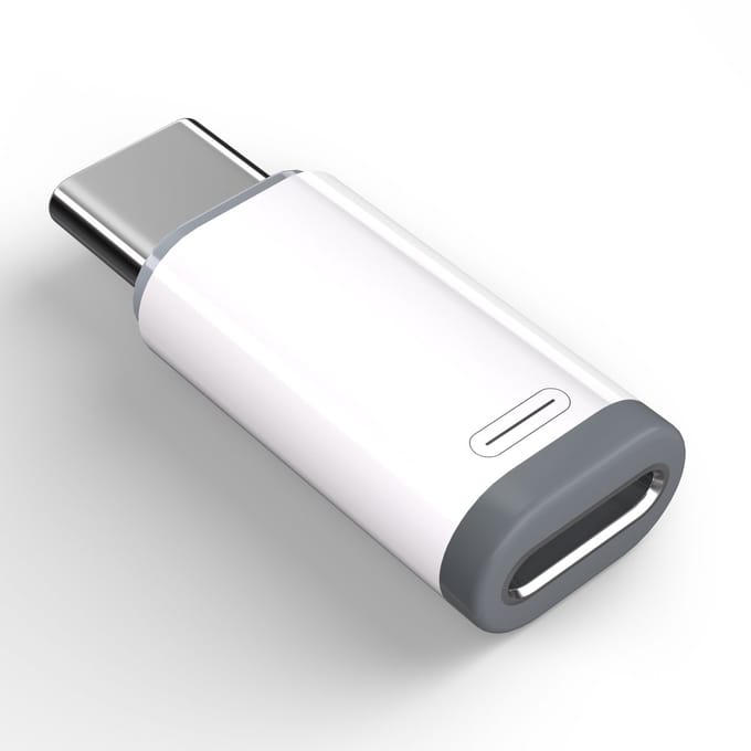 Lightning (vrouwelijk) naar USB-C (mannelijk) adapter
