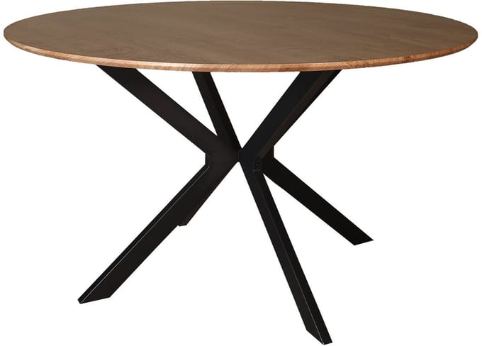 Eettafel rond Ronsi bruin 130cm ronde tafel MDF eetkamertafel