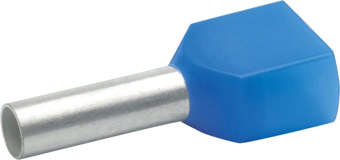 Klauke 87313 Dubbele adereindhulzen 2.5 mm² Blauw 100 stuk(s)